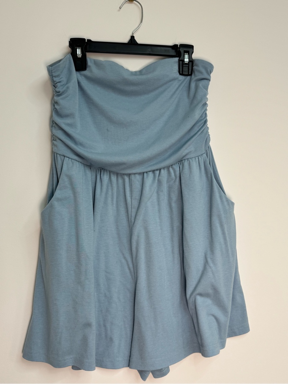 Light Blue Strapless Romper Top